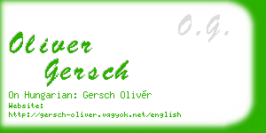 oliver gersch business card
